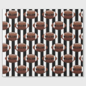 サッカーテーマ追加ネーム誕生日Giftwrap ラッピングペーパー (フラット)