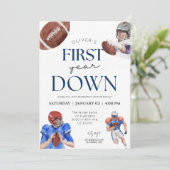 サッカーテーマ1年生の誕生日 招待状 (スタンド正面)