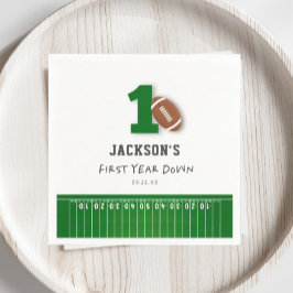 サッカーテーマ1年目ダウン誕生日の好意 スタンダードカクテルナプキン