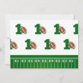 サッカーテーマ1年目ダウン誕生日写真 招待状 (裏面)