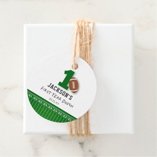 サッカーテーマ1年目ダウン誕生日 フェイバータグ (インサイチュ)