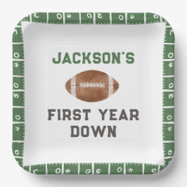 サッカーテーマ1年目ダウン誕生日 ペーパープレート