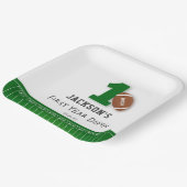 サッカーテーマ1年目ダウン誕生日 ペーパープレート (傾斜あり)