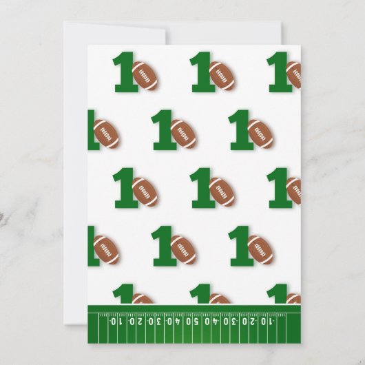 サッカーテーマ1年目ダウン誕生日 招待状 (裏面)