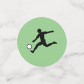 サッカーテーマ – グリーンでボールを蹴る選手 コンフェッティ (スモール正面)