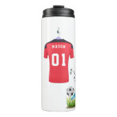 サッカーテーマ |パーソナライズされた | タンブラー (正面)