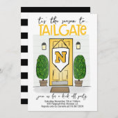 サッカーテールゲート任意の色を変更するロゴを追加 招待状 (正面/裏面)