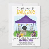 サッカーテールゲート婚約の任意の色への変更 招待状 (正面)