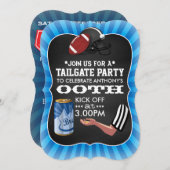 サッカーテールゲート誕生日パーティー 招待状 (正面/裏面)