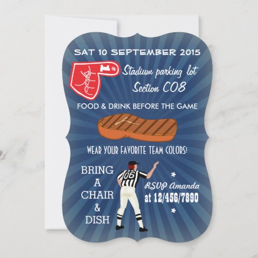 サッカーテールゲート誕生日パーティー 招待状 (裏面)