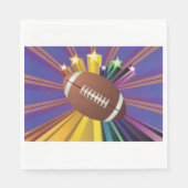 サッカーデザインとスター鮮やかズスポーツファンアート スタンダードランチョンナプキン (正面)