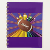 サッカーデザインとスター鮮やかズスポーツファンアート プランナー手帳 (正面)