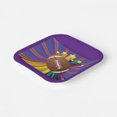 サッカーデザインとスター鮮やかズスポーツファンアート ペーパープレート (傾斜あり)