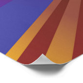 サッカーデザインとスター鮮やかズスポーツファンアート ポスター (角)