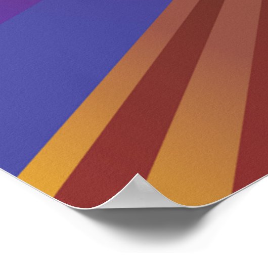 サッカーデザインとスター鮮やかズスポーツファンアート ポスター (角)