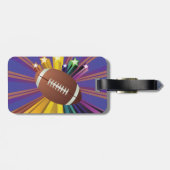 サッカーデザインとスター鮮やかズスポーツファンアート ラゲッジタグ (裏面横)