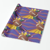 サッカーデザインとスター鮮やかズスポーツファンアート ラッピングペーパー (アンロールド)