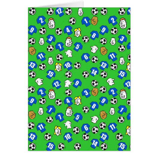 サッカーデザインとブルーシャツ (正面)