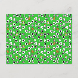 サッカーデザインと白シャツ ポストカード