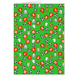 サッカーデザインと赤シャツ