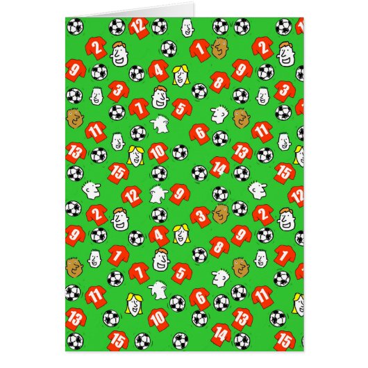 サッカーデザインと赤シャツ (正面)