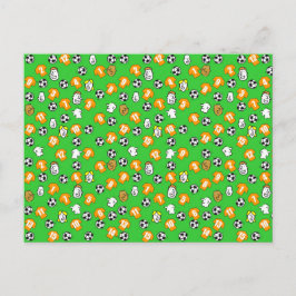 サッカーデザインと金ゴールドシャツ ポストカード