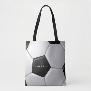 サッカーデザインの手提げ袋 トートバッグ