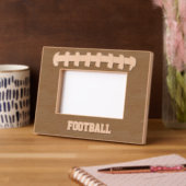 サッカーデザインエッチング写真枠 レーザー彫刻フレーム (左)