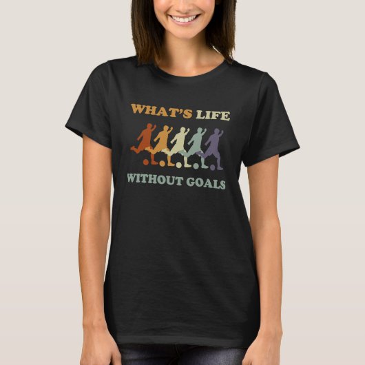 サッカーデザインゴール無しの命 Tシャツ (正面)