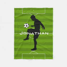 サッカーデザインフリースブランケット フリースブランケット