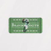 サッカーデザイン名タグ4つ ラベル (デザイン2)