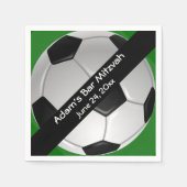 サッカーデザイン紙ナプキンス スタンダードカクテルナプキン (正面)