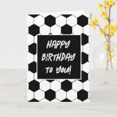 サッカーデザイン誕生日グリーティングカード カード (黄色い花)