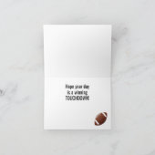 サッカーデザイン誕生日グリーティングカード カード (内部)