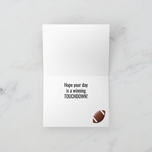 サッカーデザイン誕生日グリーティングカード カード (内部)