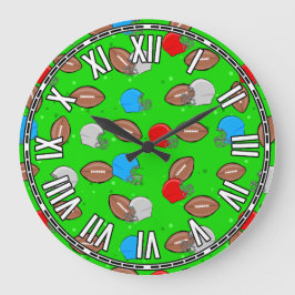 サッカーデザイン ラージ壁時計