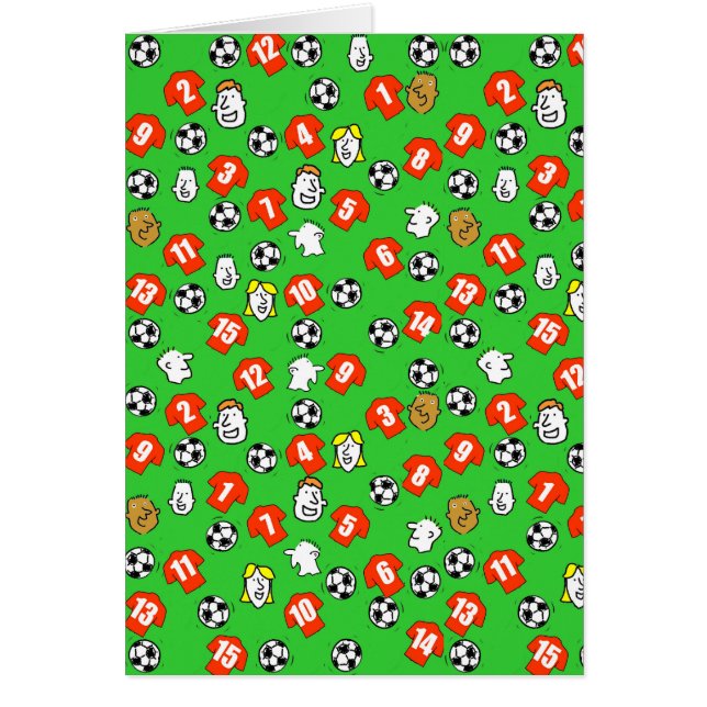 サッカーデザイン（赤シャツ付） (正面)