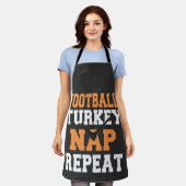 サッカートルコ昼寝リピーター感謝祭 エプロン (着用した状態)
