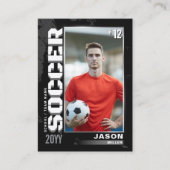 サッカートレーディングカードサッカー選手カードブラックグレー コーリングカード (正面)