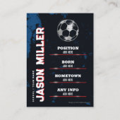 サッカートレーディングカードブルーレッドカードサッカーカードギフト コーリングカード (裏面)