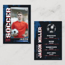 サッカートレーディングカードブルーレッドカードサッカーカードギフト