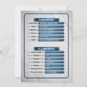 サッカートレーディングカード誕生日招待状 招待状 (裏面)