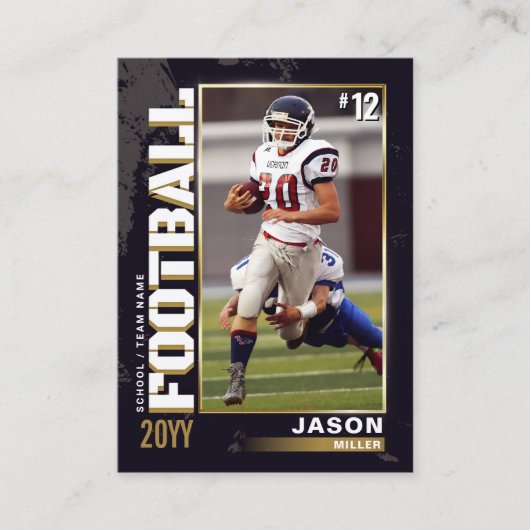 サッカートレーディングカード、サッカープレーヤーカード金ゴールド コーリングカード (正面)