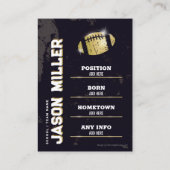 サッカートレーディングカード、サッカープレーヤーカード金ゴールド コーリングカード (裏面)