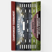 サッカートーナメントブラケット16チームバナー 横断幕 (縦)