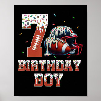 サッカードリップ7th誕生日パーティーボーイスポーツファン7 Y ポスター