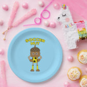 サッカーナット文字 ペーパープレート (パーティー)