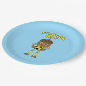 サッカーナット文字 ペーパープレート (アングル)