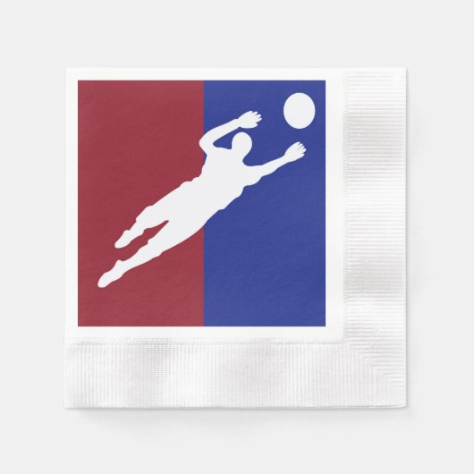 サッカーナプキン 縁ありカクテルナプキン (正面)