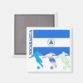 サッカーニカラグア マグネット (正面/裏面)
